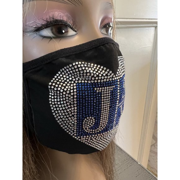 Jackson State University Bling Face Mask Heart - Picture 7 of 12